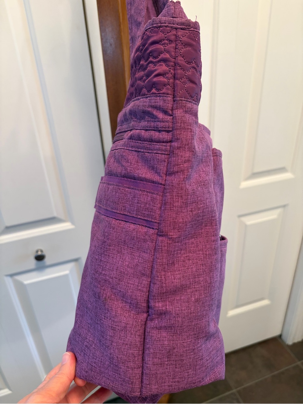lug Original Puddle Jumper Travel Tote in Heathered Plum - Picture 16 of 16